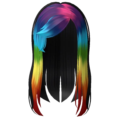 ♡ Rainbow Long Fluffy Scene Hair 