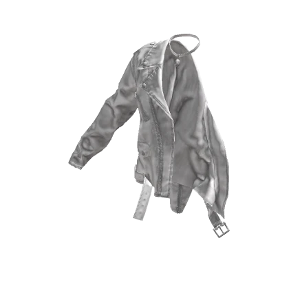 Urban Y2K Off Shoulder Leather Jacket White