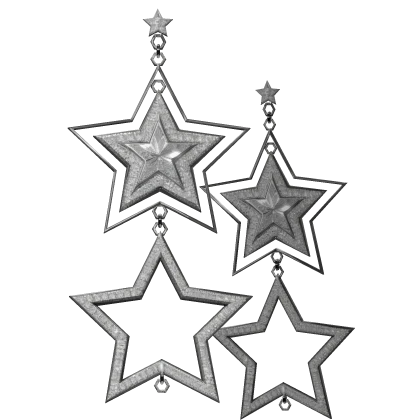 Y2K Iconic Diamond Star Earrings | Silver