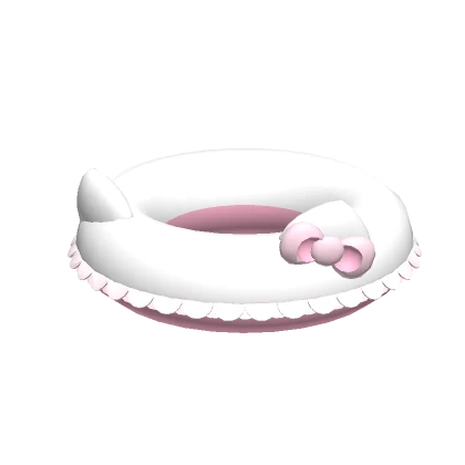 ♡ cat floatie in pink/white ♡