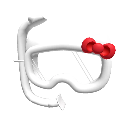 ♡ cat snorkel in white/red ♡