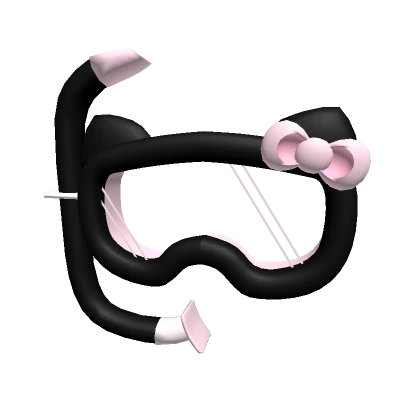 ♡ cat snorkel in black/pink ♡