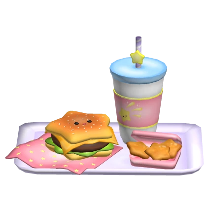 Kawaii Star Fast Food Pastel Tray