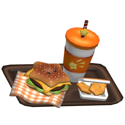 Kawaii Star Fast Food Tray Hat