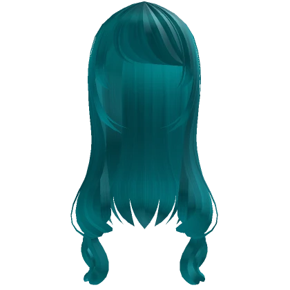 † adorable swirly y2k haircut teal