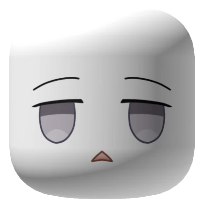 Cute Head Empty Anime Face [White]