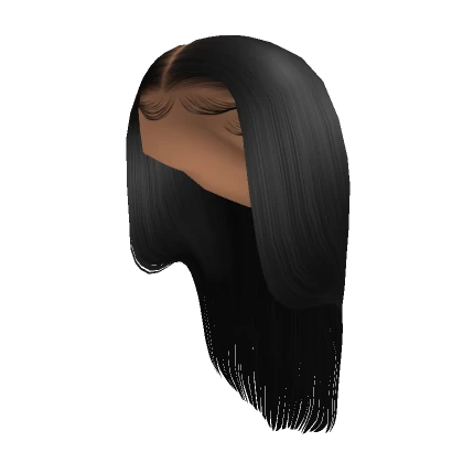 Middle Part Silk Press [Black]