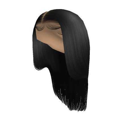 Middle Part Silk Press [Black]