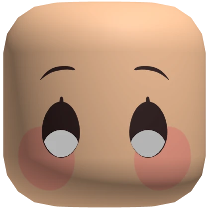 Chibi Anime Plush Face  (Colorable)