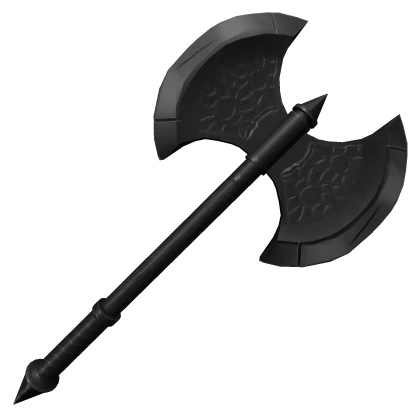 Black Double Edged Battle Axe