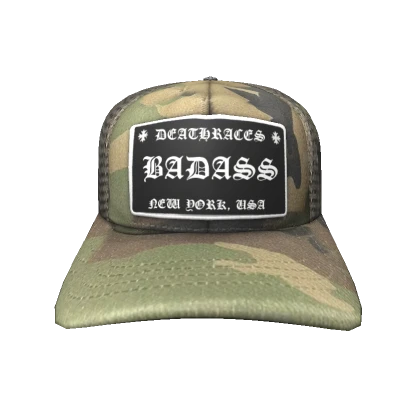 Camo Badass Chrome Trucker Cap 