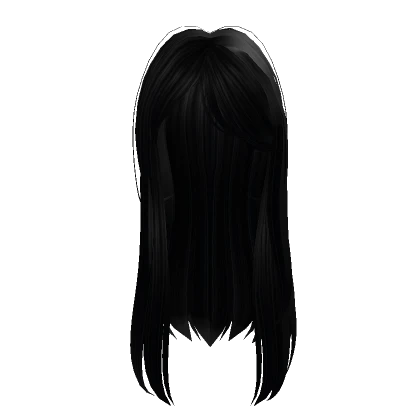 long vampire haircut side bangs black