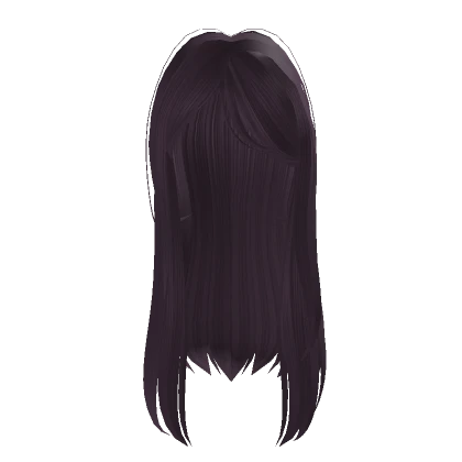 long vampire haircut side bangs purple