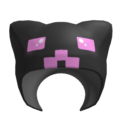 kawaii gamer cat hood black 