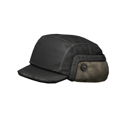 Vintage Black Trapper Cap