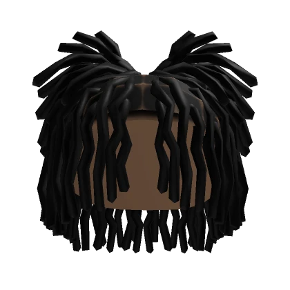 Black Double-Tied Curly Dreadlocks