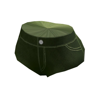 Dark Green Jean Shorts