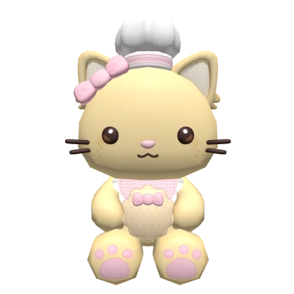 ♡ kawaii yellow cat chef bakery biscuit plush 