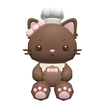 ♡ kawaii choco cat chef bakery biscuit plush 