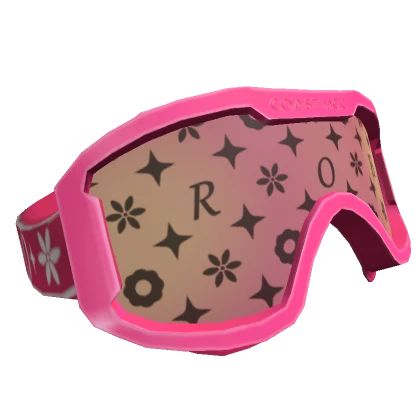 Raised Goggles Pink Ski Mask Designer Y2K Lifted