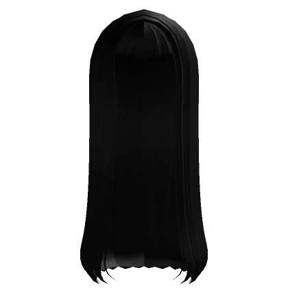 † long gothic hair v bangs black