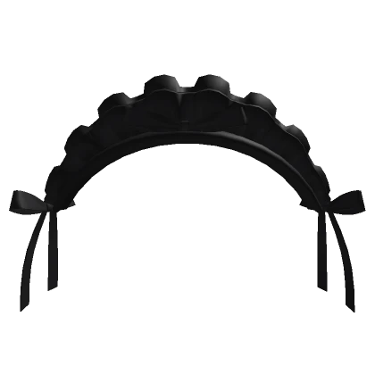 black ruffle maid headband