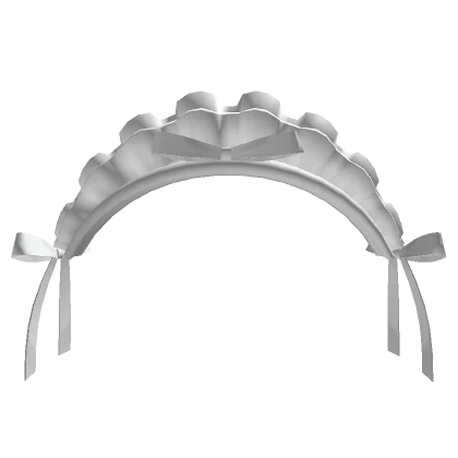 white ruffle maid headband