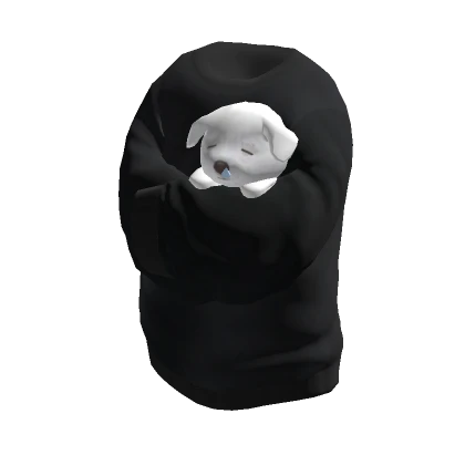 Dog Hugging Sweater (white, black)