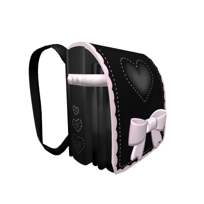 cute pink and black bow backpack