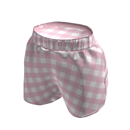 Pink Check Shorts Pajamas