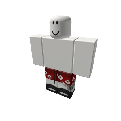 Red Denim Tear Shorts w yeezy slides