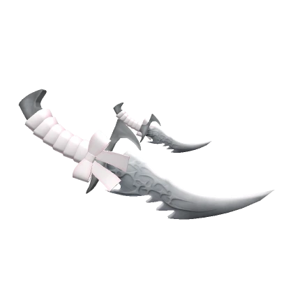 1.0 cute pink ribbon bow double daggers