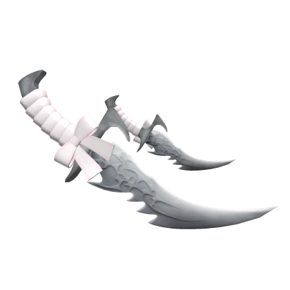 3.0 cute pink ribbon bow double daggers