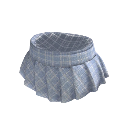 Plaid Blue School Mini Skirt