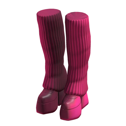 Pink Boots With Leg Warmers