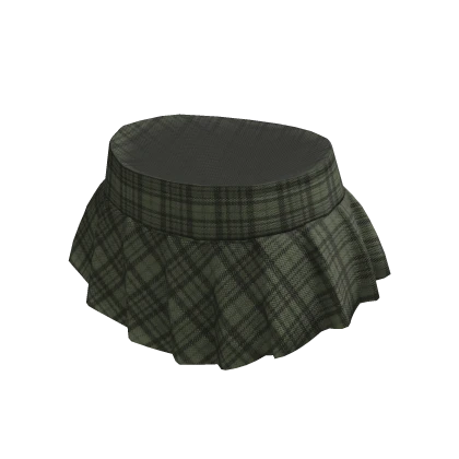 Plaid Green School Mini Skirt