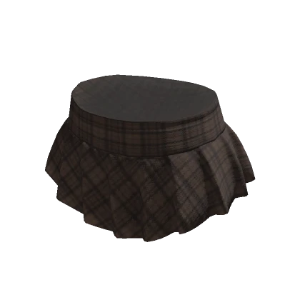 Plaid Brown School Mini Skirt