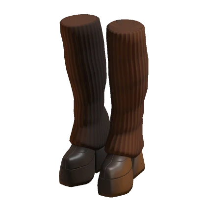 Brown Boots With Leg Warmers