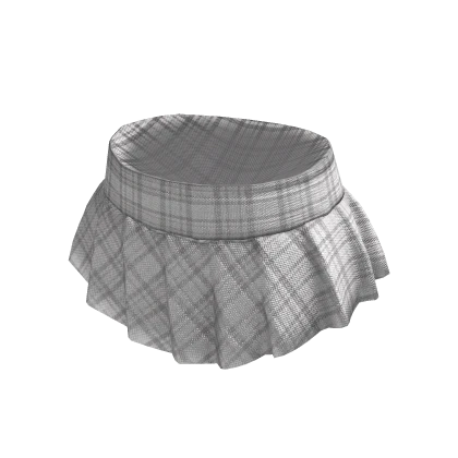 Plaid White School Mini Skirt