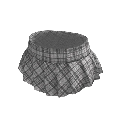 Plaid Gray School Mini Skirt