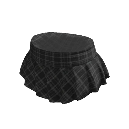 Plaid Black School Mini Skirt