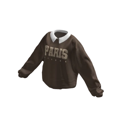 Tucked Paris Polo Neck Sweater - Brown