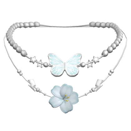 Preppy Light Blue Layered Necklace