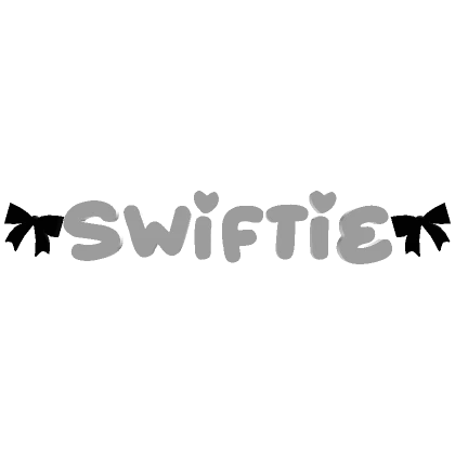 SWIFTIE text in BLACK swift