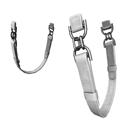 White Waist Suspender Straps 1.0