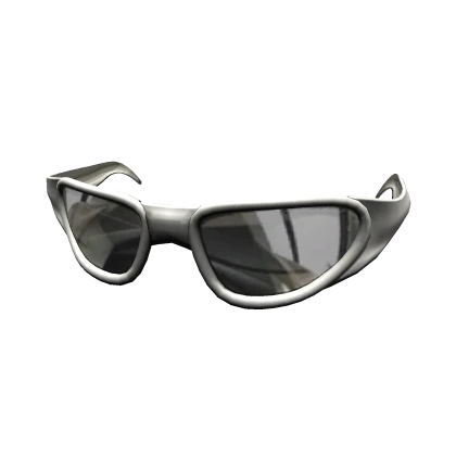 SILVER Y2K FUTURISTIC REFLECTIVE GLASSES v1