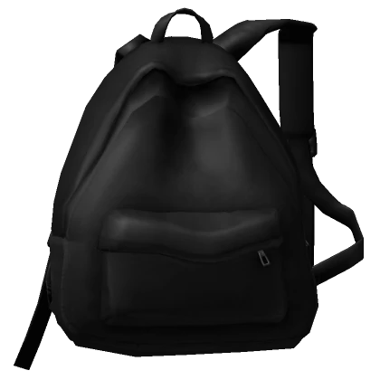 (1.0) Off Shoulder Black Canvas Backpack