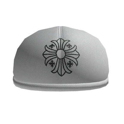 white chrome skull cap