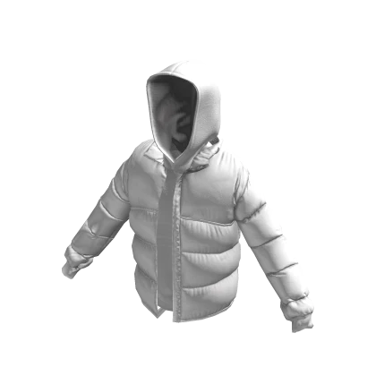 Puffer Jacket W Hoodie - White