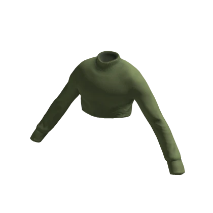 Cropped Turtle Neck - Green